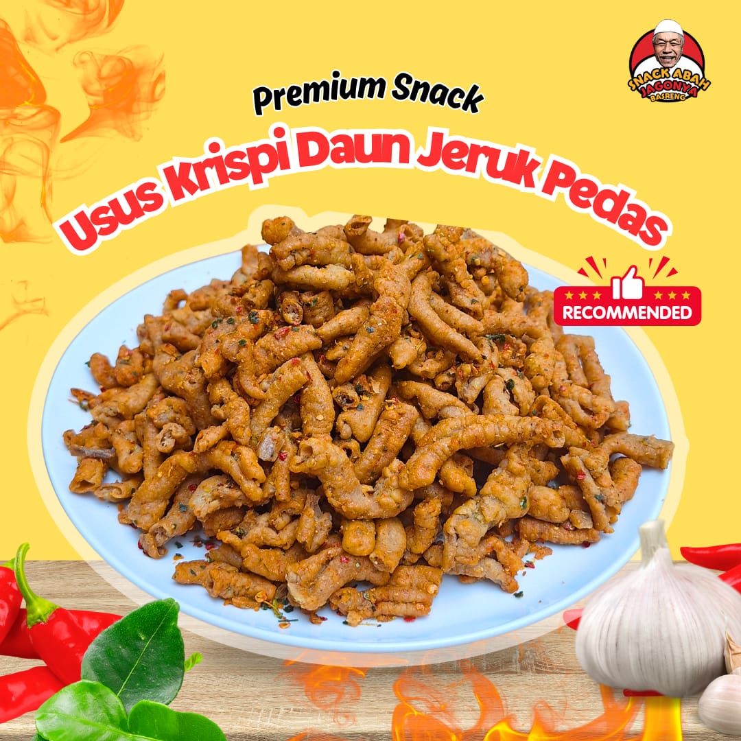 Gambar USUS KRISPY PEDAS DAUN JERUK 250GR